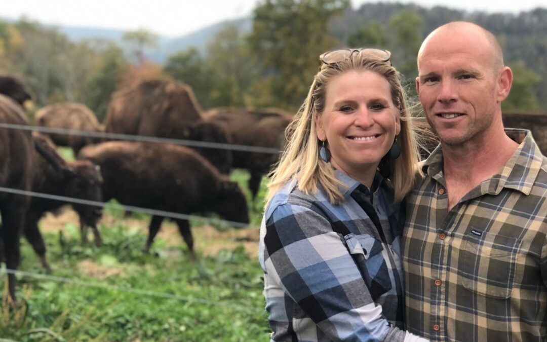 Chris and Kelly at Riffle Bison Farms